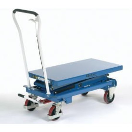 GLOBAL EQUIPMENT Mobile Double Scissor Lift Table, 39" x 20" Platform, 660 Lb. Capacity BS30D